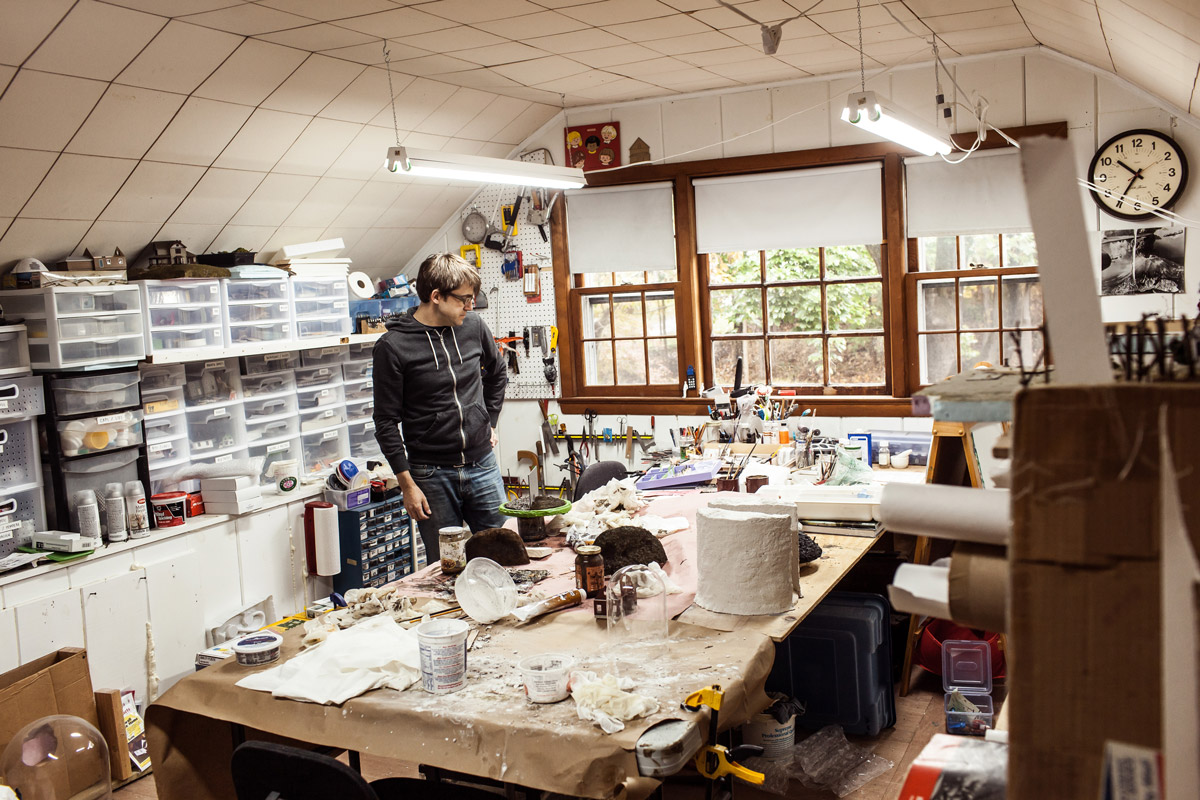 Thomas Doyle in his studio. Photo by Torsten Roman.